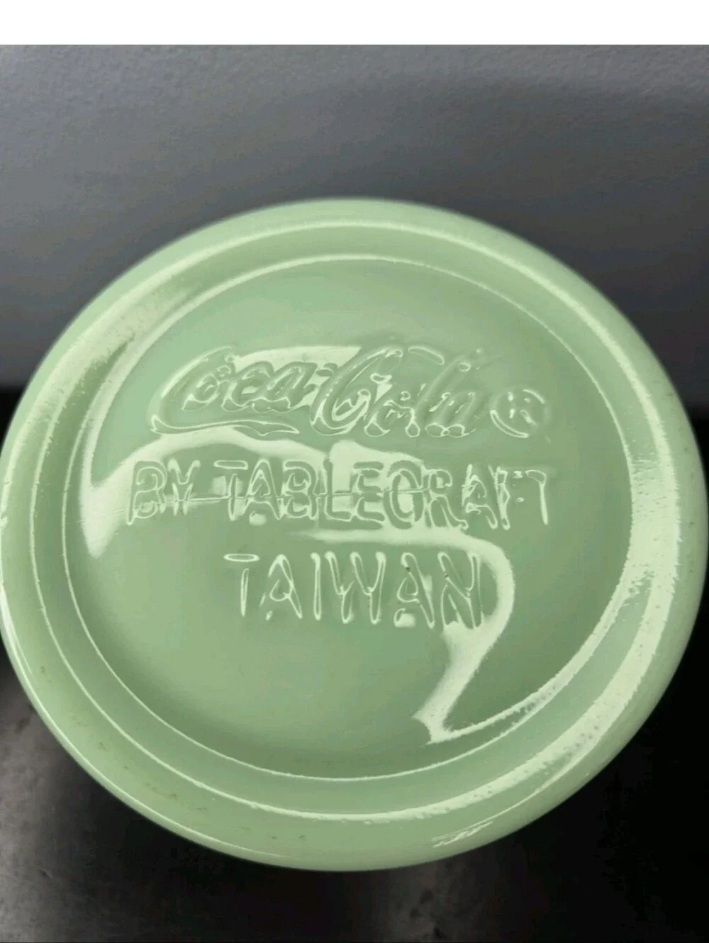 Green Jadeite Coca-Cola Glass Kitchen Canister New/Sealed 24oz w Cork Lid